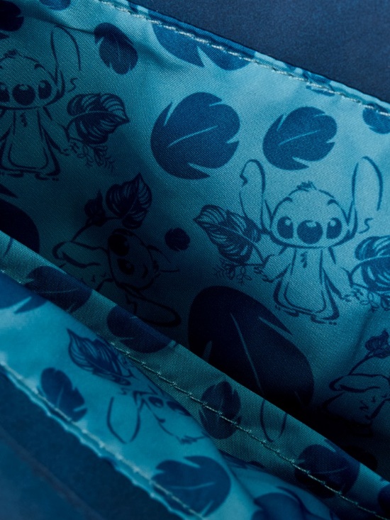 NWT Loungefly x Disney Blue Stitch Floral Embroidered Woven Drawstring Backpack main image 5